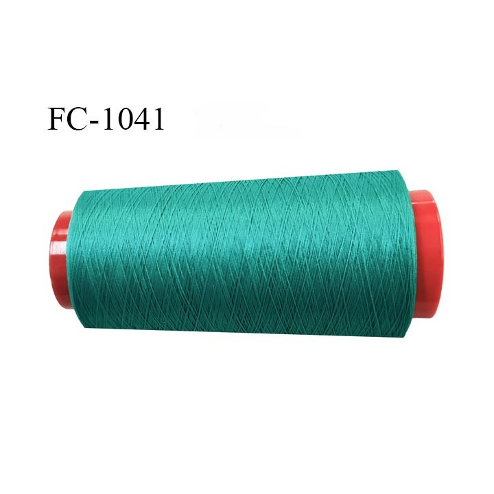 Cone 2000 m fil mousse polyester n°110 couleur vert longueur 2000 mètres bobiné en France