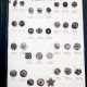 Plaque de 32 boutons très beaux avec strass diamètre de 17 à 25 mm pour création unique prix pour la plaque entière