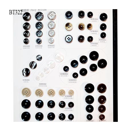 Plaque de 64 boutons diamètre de 15 à 25 mm pour création unique prix pour la plaque entière