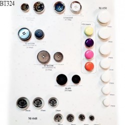 Plaque de 28 boutons diamètre de 13 à 30 mm pour création unique prix pour la plaque entière
