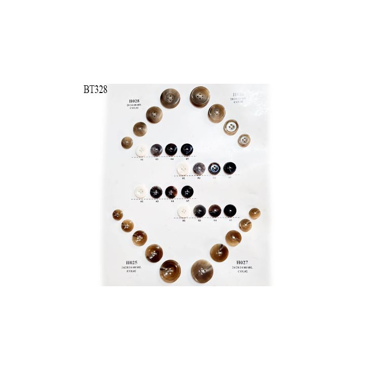 Plaque de 34 boutons diamètre de 15 à 30 mm pour création unique prix pour la plaque entière