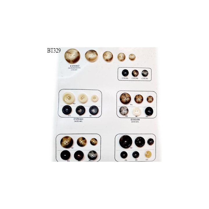 Plaque de 32 boutons diamètre de 15 à 34 mm pour création unique prix pour la plaque entière