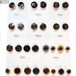 Plaque de 28 boutons très beaux diamètre de 15 à 21 mm pour création unique prix pour la plaque entière