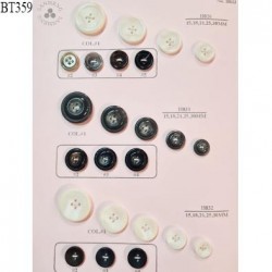 Plaque de 24 boutons diamètre de 15 à 30 mm pour création unique prix pour la plaque entière