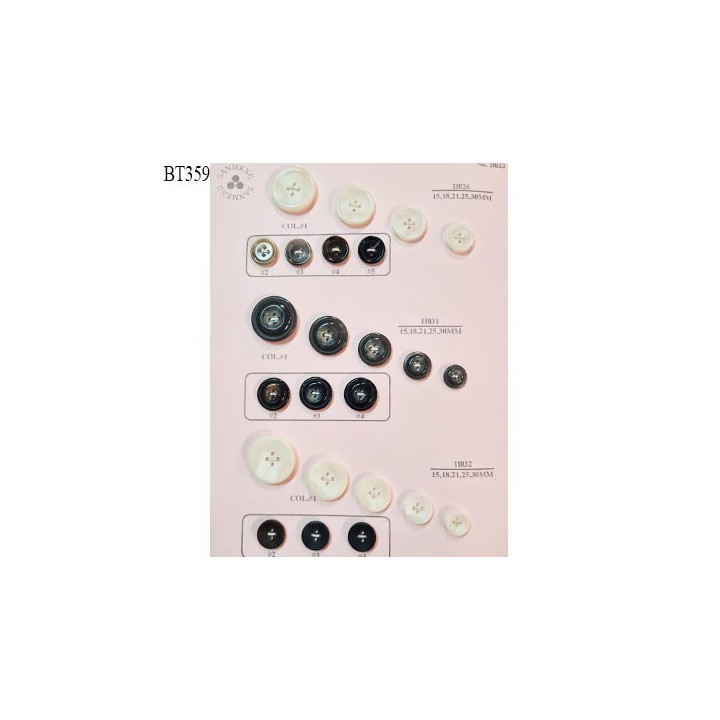 Plaque de 24 boutons diamètre de 15 à 30 mm pour création unique prix pour la plaque entière