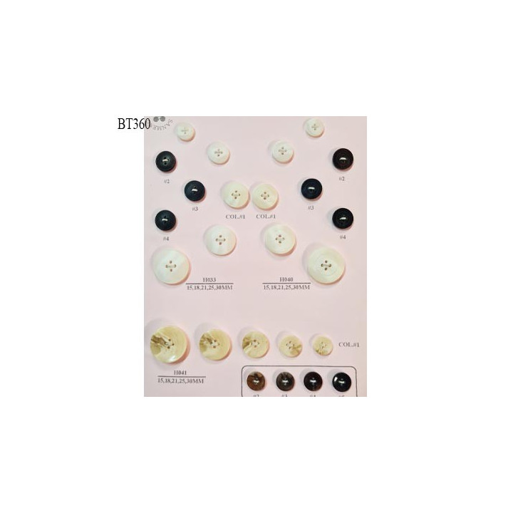 Plaque de 25 boutons diamètre de 15 à 30 mm pour création unique prix pour la plaque entière