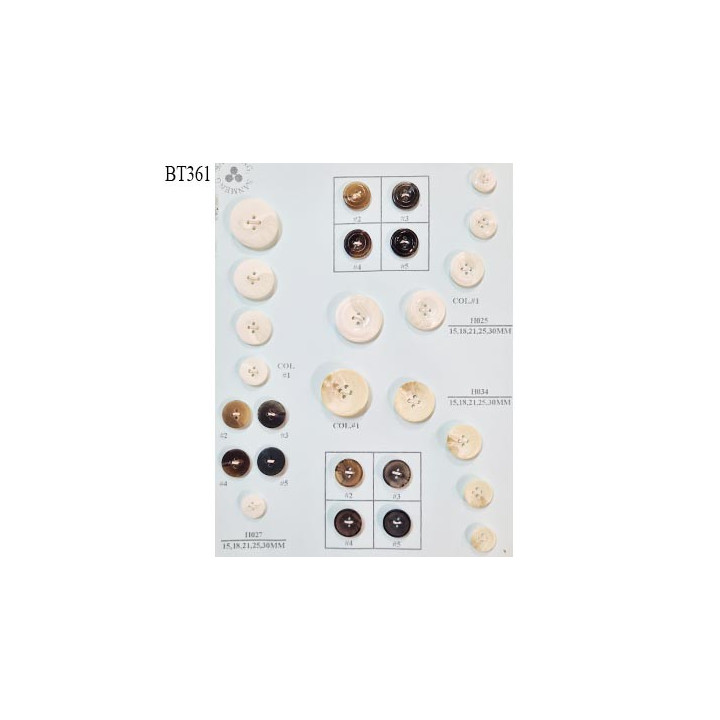 Plaque de 27 boutons diamètre de 15 à 30 mm pour création unique prix pour la plaque entière