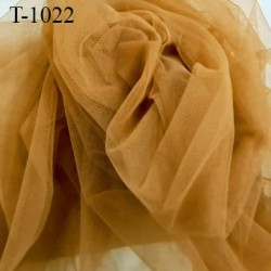 Marquisette tulle spécial lingerie haut de gamme couleur camel ou caramel largeur 155 cm prix pour 10 cm 100 % polyamide