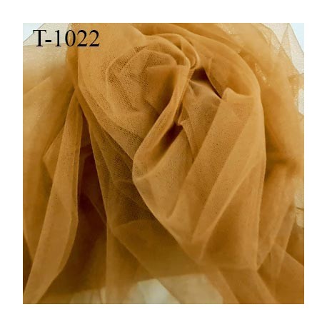 Marquisette tulle spécial lingerie haut de gamme couleur camel ou caramel largeur 155 cm prix pour 10 cm 100 % polyamide