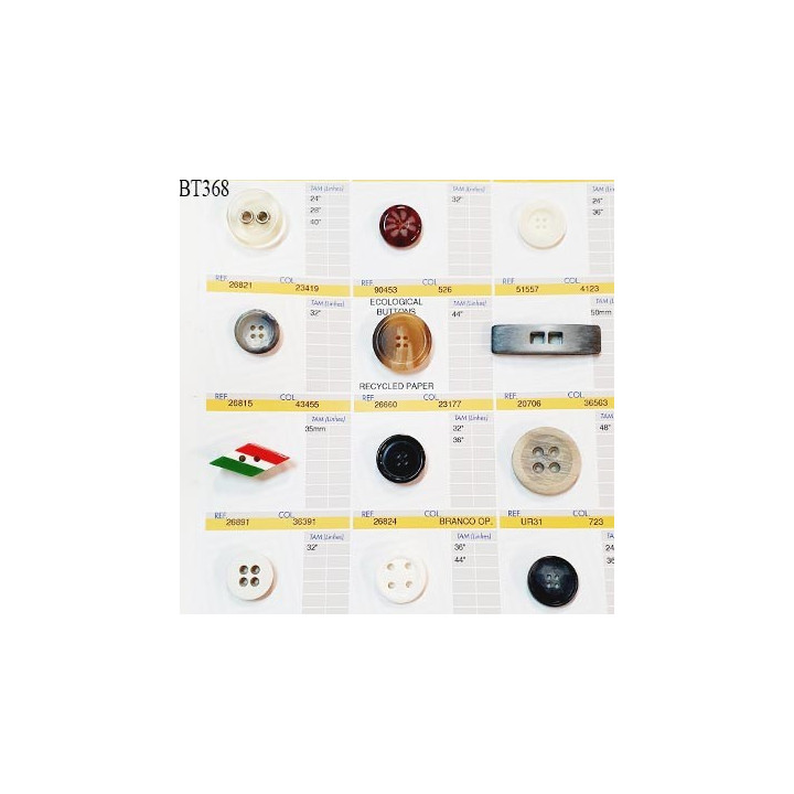 Plaque de 12 boutons pour création unique diamètre de 20 à 30 mm fabrication européenne prix pour la plaque entière