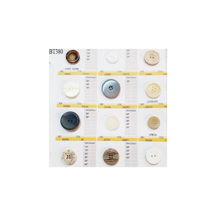 Plaque de 12 boutons pour création unique diamètre de 20 à 30 mm fabrication européenne prix pour la plaque entière