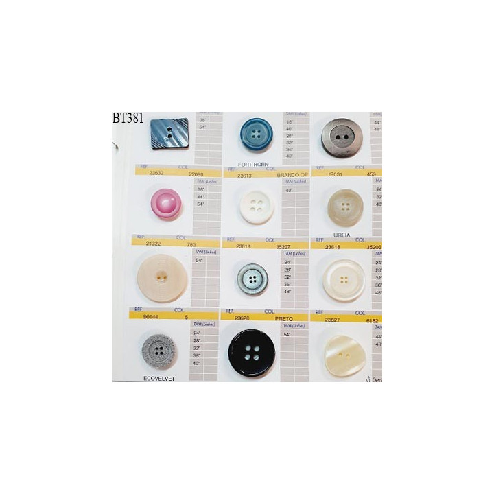Plaque de 12 boutons pour création unique diamètre de 22 à 34 mm fabrication européenne prix pour la plaque entière