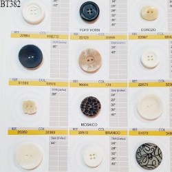 Plaque de 12 boutons pour création unique diamètre de 15 à 28 mm fabrication européenne prix pour la plaque entière