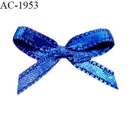 Noeud lingerie satin couleur bleu haut de gamme largeur 20 mm hauteur 15 mm prix à l'unité