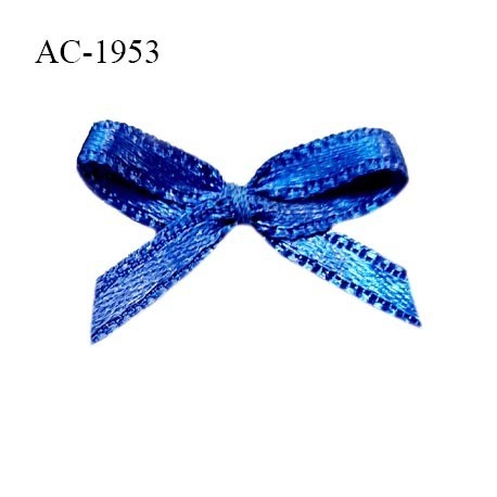 Noeud lingerie satin couleur bleu haut de gamme largeur 20 mm hauteur 15 mm prix à l'unité