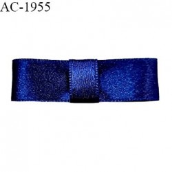 Noeud lingerie satin couleur bleu marine haut de gamme largeur 50 mm hauteur 15 mm prix à l'unité