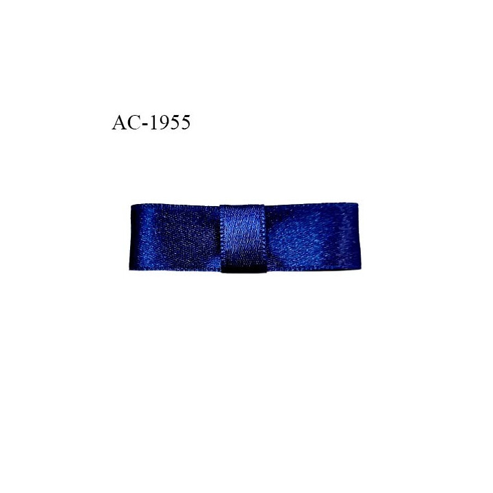 Noeud lingerie satin couleur bleu marine haut de gamme largeur 50 mm hauteur 15 mm prix à l'unité