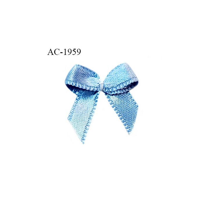 Noeud lingerie satin couleur bleu ciel haut de gamme largeur 20 mm hauteur 20 mm prix à l'unité