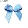 Noeud lingerie satin couleur bleu ciel haut de gamme largeur 20 mm hauteur 20 mm prix à l'unité
