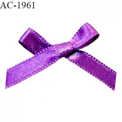 Noeud lingerie satin couleur violet haut de gamme largeur 30 mm hauteur 25 mm prix à l'unité