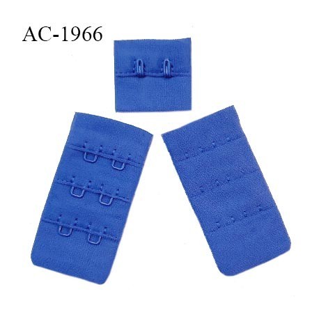 Agrafe 30 mm attache SG haut de gamme couleur bleu 3 rangées 2 crochets largeur 30 mm hauteur 60 mm prix à l'unité