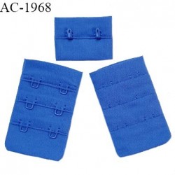 Agrafe 38 mm attache SG haut de gamme couleur bleu 3 rangées 2 crochets largeur 38 mm hauteur 60 mm prix à l'unité