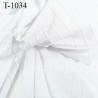 Tissu lycra cotelé liseret style bordure d'élastique passepoil couleur blanc haut de gamme L 120 cm prix pour 10 cm de long