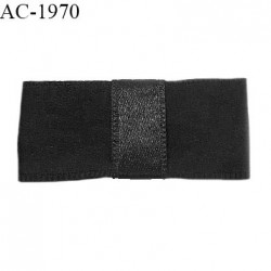 Noeud lingerie centre satin couleur noir haut de gamme largeur 45 mm hauteur 20 mm prix à l'unité