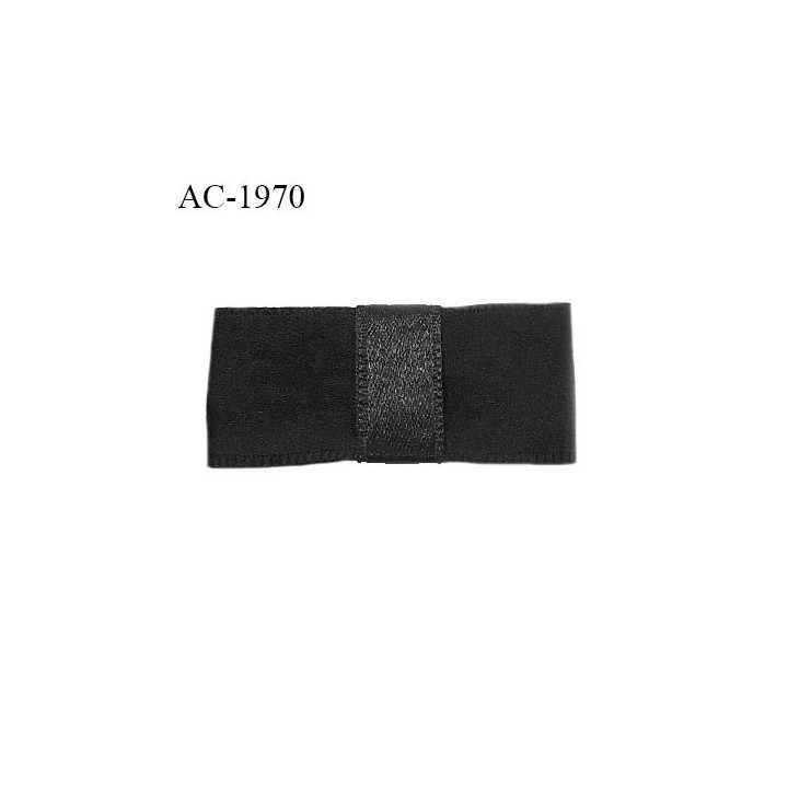 Noeud lingerie centre satin couleur noir haut de gamme largeur 45 mm hauteur 20 mm prix à l'unité