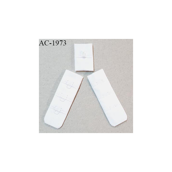 Agrafe 20 mm attache SG haut de gamme très doux au toucher couleur blanc 3 rangées 1 crochet prix à l'unité