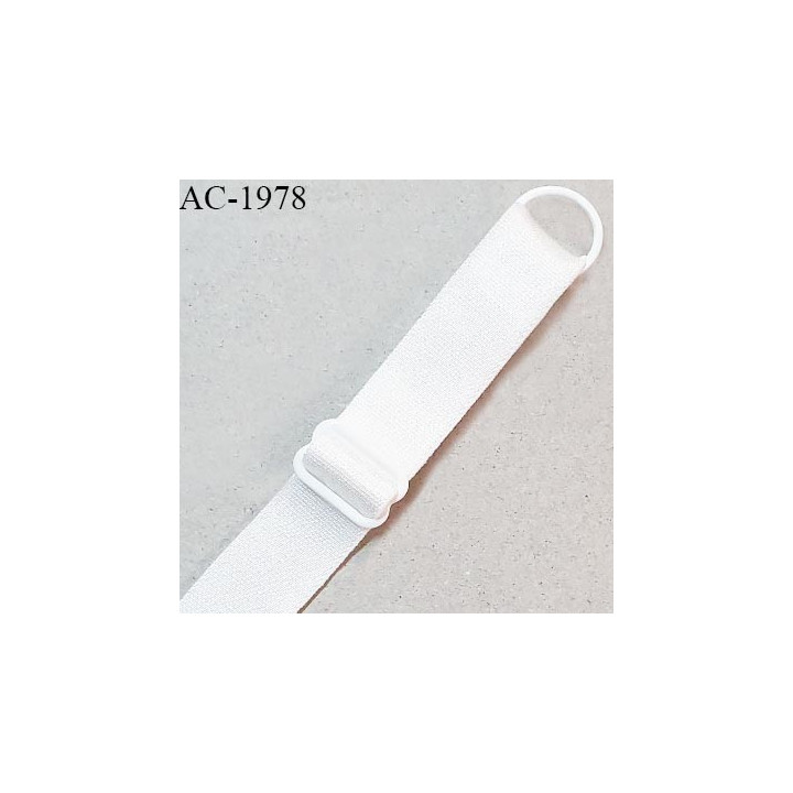 Bretelle lingerie SG 15 mm très haut de gamme couleur naturel ou opale brillant avec 1 barrette 1 anneau prix à l'unité