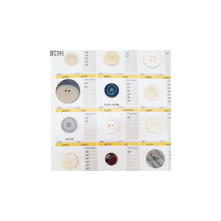 Plaque de 12 boutons pour création unique diamètre de 20 à 38 mm fabrication européenne prix pour la plaque entière