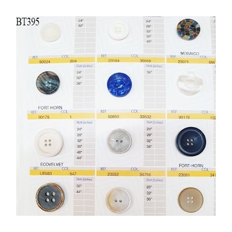 Plaque de 12 boutons pour création unique diamètre de 20 à 27 mm fabrication européenne prix pour la plaque entière