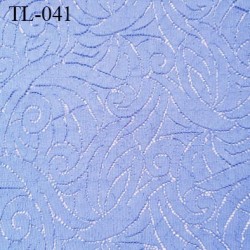 Tissu lingerie couleur bleu très haut de gamme tissu ajouré 200 grs au m2 largeur 150 cm prix pour 10 centimètres de longueur