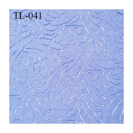 Tissu lingerie couleur bleu très haut de gamme tissu ajouré largeur 150 cm prix pour 10 centimètres de longueur