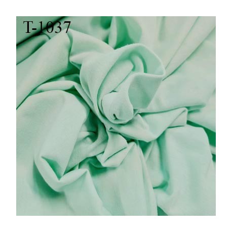 Tissu coton jersey spécial lingerie et fond de culotte vert d'eau largeur 150 cm poids m2 150 gr prix 10 cm de long par 145 cm