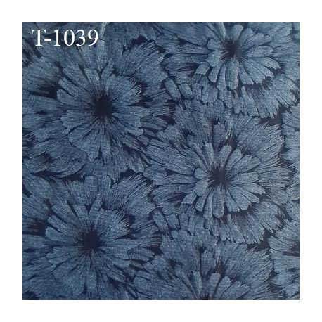 Tissu lingerie couleur bleu et noir très non extensible haut de gamme largeur 145 cm 165 grs au m2 prix pour 10 centimètres