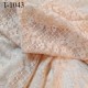 Tissu dentelle brodée lycra couleur chair sur tulle extensible  haut de gamme largeur 150 cm prix pour 10 cm de long