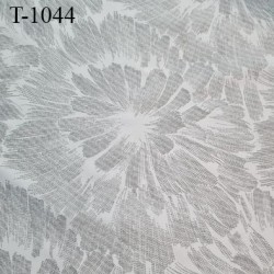 Tissu lingerie couleur gris et blanc non extensible haut de gamme largeur 140 cm 165 grs au m2 prix pour 10 centimètres