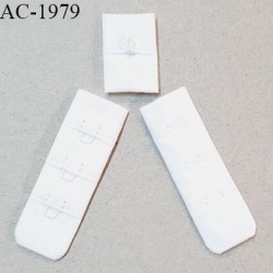 Agrafe 20 mm attache SG haut de gamme très doux au toucher couleur blanc 3 rangées 1 crochet prix à l'unité