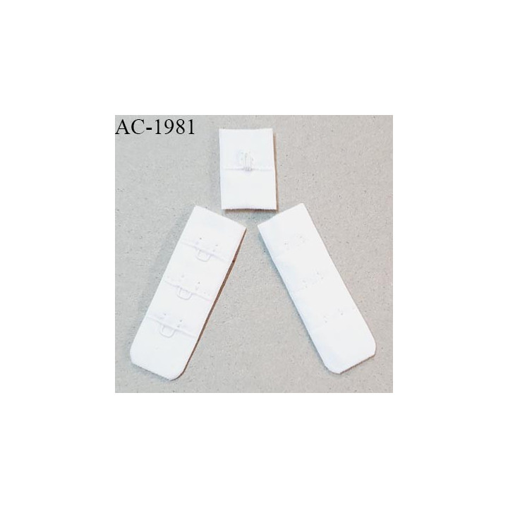 Agrafe 16 mm attache SG haut de gamme très doux au toucher couleur blanc 3 rangées 1 crochet prix à l'unité