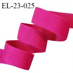 Elastique 22 mm lingerie haut de gamme couleur rose orchidée brillant bonne élasticité allongement +80% prix au mètre