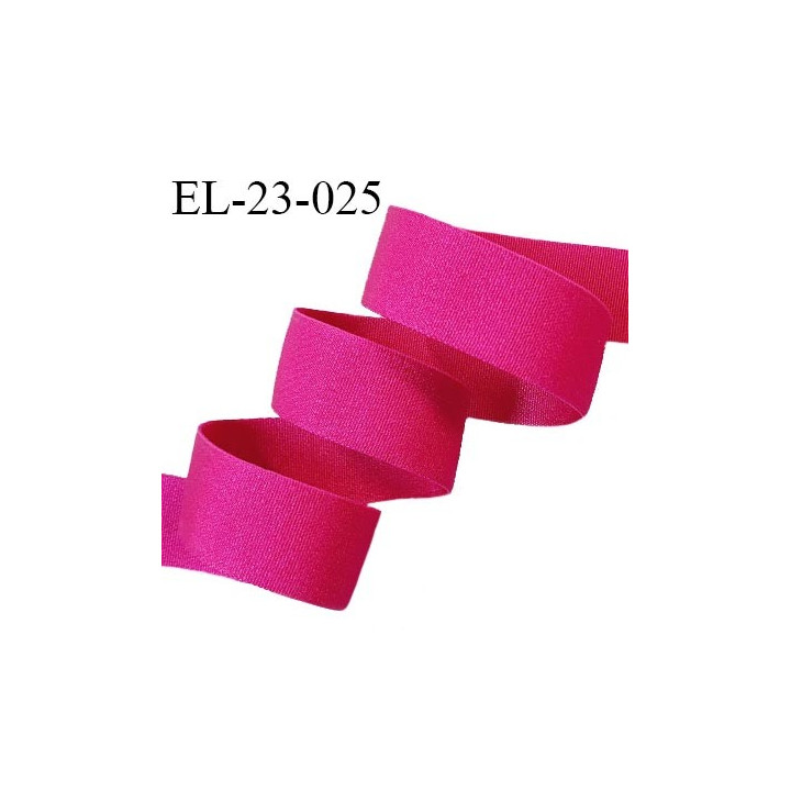 Elastique 22 mm lingerie haut de gamme couleur rose orchidée brillant bonne élasticité allongement +80% prix au mètre