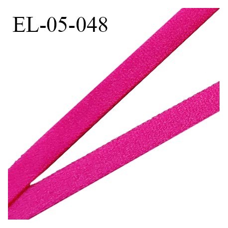 Elastique 5 mm lingerie couleur rose orchidée élastique très doux au toucher style velours allongement +140% prix au mètre