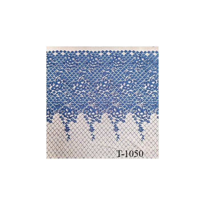 Dentelle largeur 45 cm  très haut de gamme largeur 45 centimètres couleur bleu très belle prix pour 10 cm