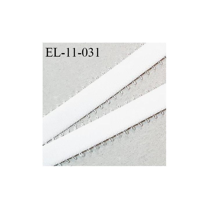 Elastique picot 11 mm couleur ivoire haut de gamme fabriqué en France superbe avec picots de chaque côté prix au mètre