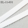 Elastique picot 11 mm couleur ivoire haut de gamme fabriqué en France superbe avec picots de chaque côté prix au mètre