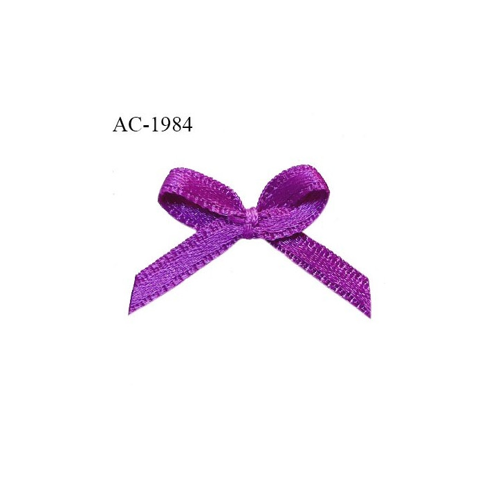 Noeud lingerie satin couleur violet haut de gamme largeur 20 mm hauteur 15 mm prix à l'unité