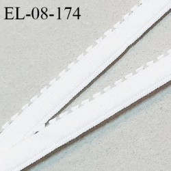 Elastique picot 8 mm haut de gamme couleur blanc doux au toucher largeur 8 mm fabriqué pour une grande marque prix au mètre