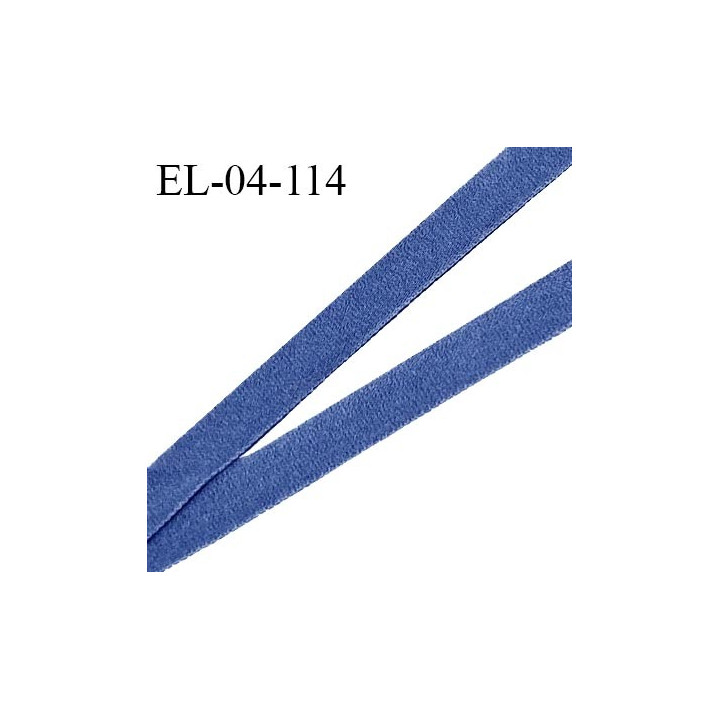 Elastique fin 4 mm lingerie haut de gamme couleur bleu élastique souple et fin doux au toucher style velours prix au mètre
